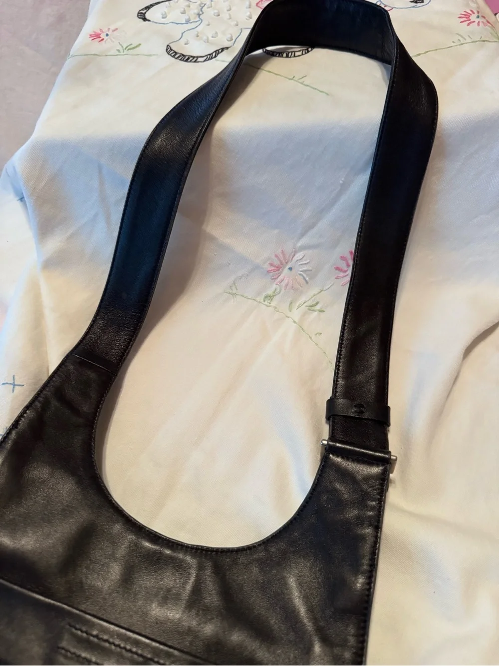 Prada Black Leather Messenger Bag